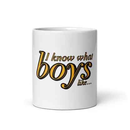 "I know..." - White glossy mug