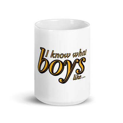 "I know..." - White glossy mug